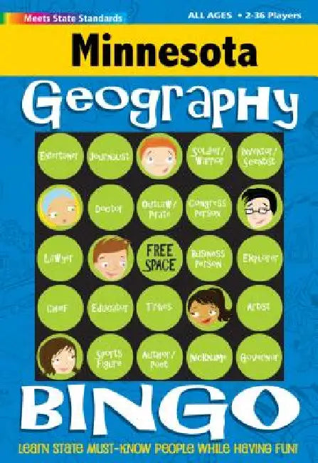Minnesota Geography Bingo Game by Gallopade International