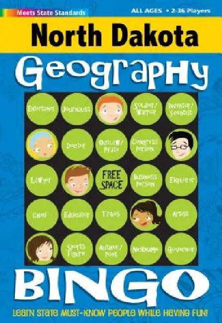 North Dakota Geography Bingo Game by Gallopade International