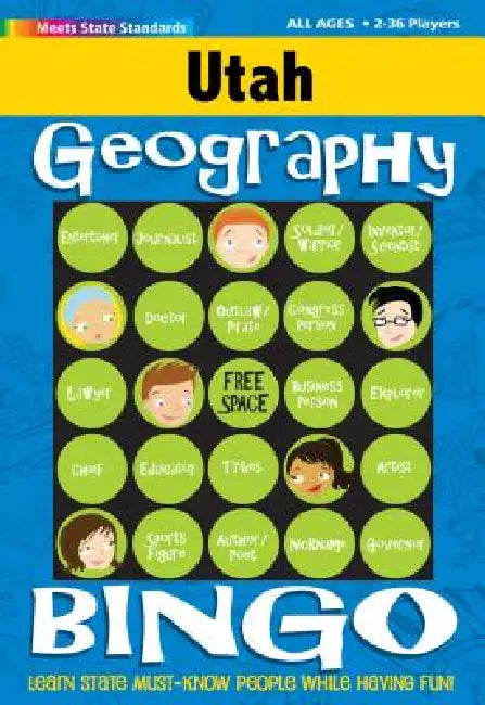 Utah Geography Bingo Game by Gallopade International