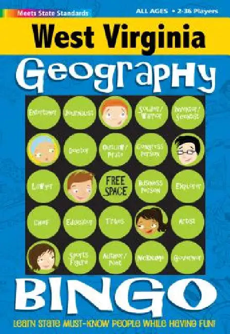 West Virginia Geography Bingo Game by Gallopade International