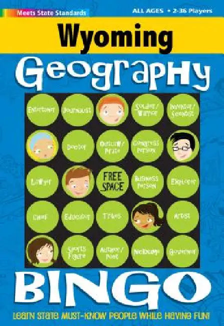 Wyoming Geography Bingo Game by Gallopade International
