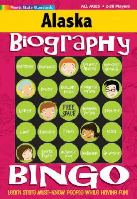 Alaska Biography Bingo by Gallopade International
