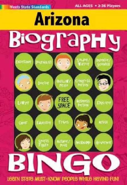 Arizona Biography Bingo by Gallopade International