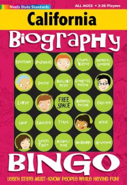 California Biography Bingo by Gallopade International