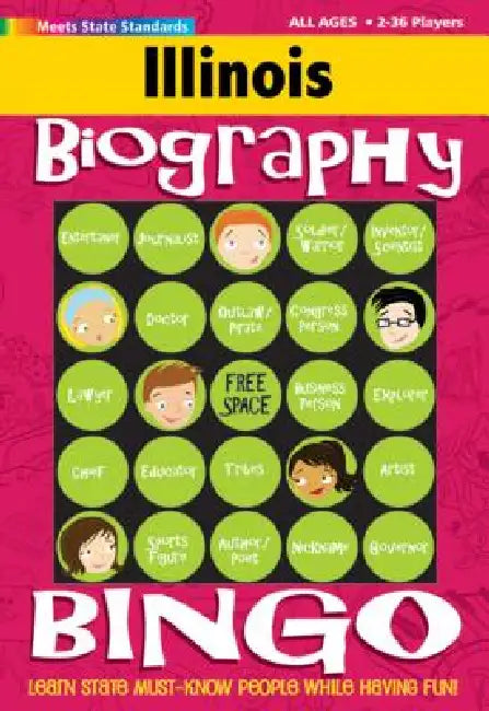 Illinois Biography Bingo by Gallopade International