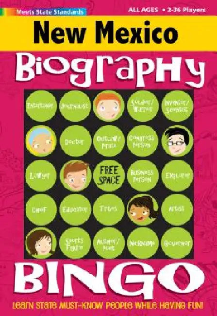New Mexico Biography Bingo by Gallopade International
