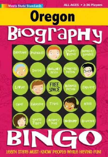 Oregon Biography Bingo by Gallopade International