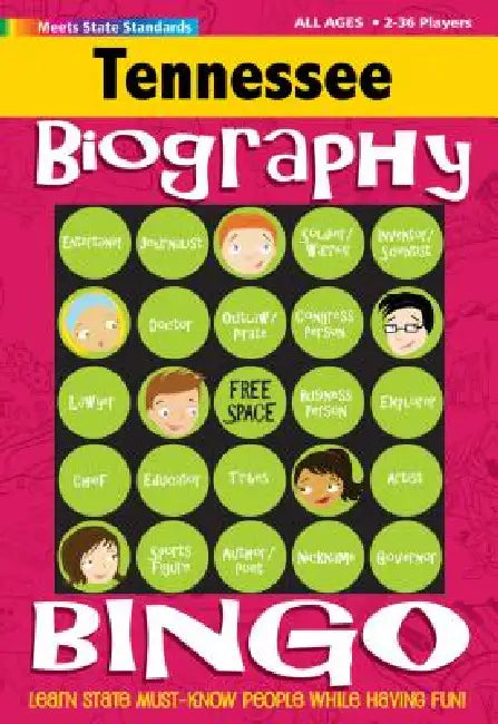 Tennessee Biography Bingo by Gallopade International