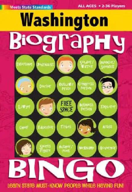 Washington Biography Bingo by Gallopade International