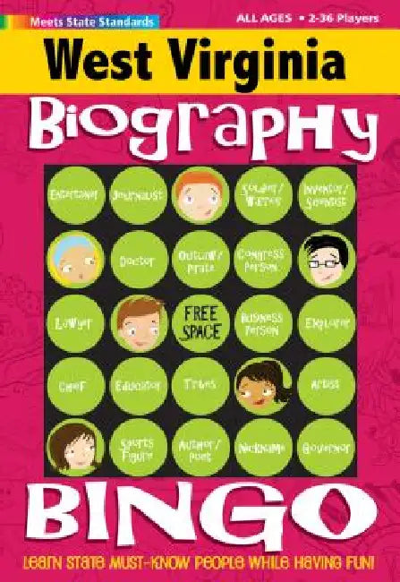 West Virginia Biography Bingo by Gallopade International