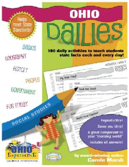 Ohio Dailies: 180 Daily Activities for Kids by Carole Marsh