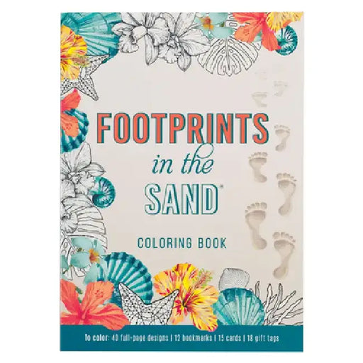 Christian Art Gifts Coloring Book, Footprints in the Sand Coloring Book by Christian Art Gifts