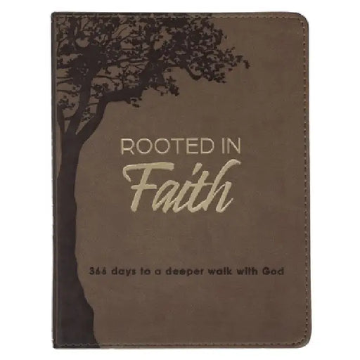 Devotional Rooted in Faith Faux Leather by Christian Art Gifts