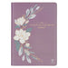 The Spiritual Growth Bible, Study Bible, NLT - New Living Translation Holy Bible, Vegan Leather, Purple Printed Floral