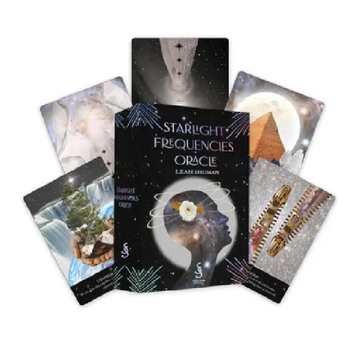 Starlight Frequencies Oracle: The Knowledge You Seek Is Seeking You (44 Full-Color Cards and 60-Page Guidebook) by Leah Shoman