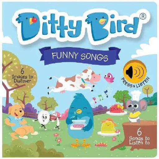 Ditty Bird Funny Songs Interactive Musical Book for Toddlers 1- 3 Sound Book for 1 Year Old Baby Gift with Music by Ditty Bird
