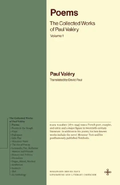 Poems: The Collected Works of Paul Valéry, Volume 1 by Paul Valéry, David Paul