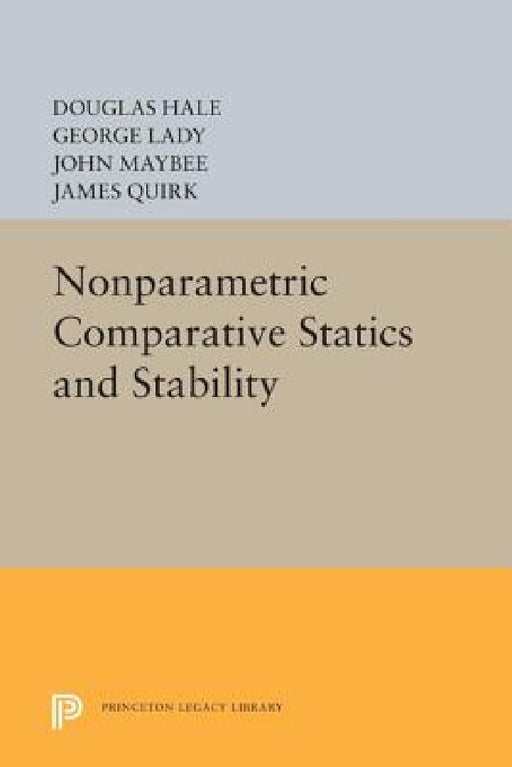 Nonparametric Comparative Statics and Stability by Douglas R. Hale, George Lady, John Maybee