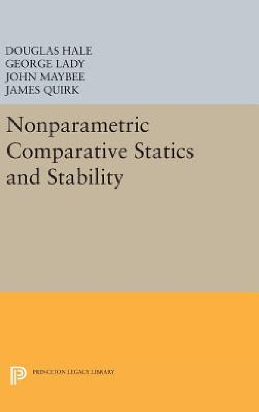 Nonparametric Comparative Statics and Stability by Douglas R. Hale, George Lady, John Maybee