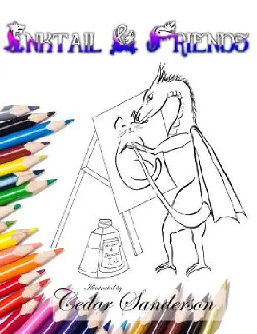 Inktail & Friends: A Coloring Book by Cedar Sanderson
