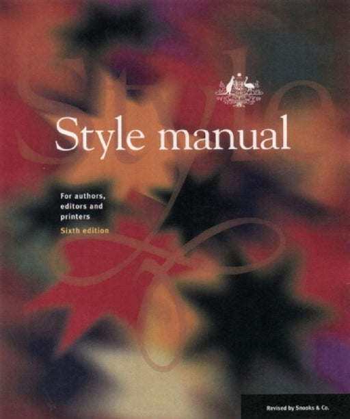 Style Manual For Authors Editors And Printers