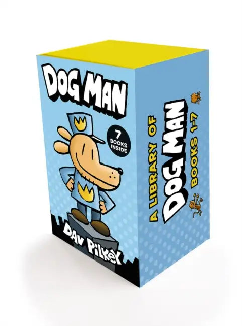 A Library of Dog Man (books 1-7) by Dav Pilkey