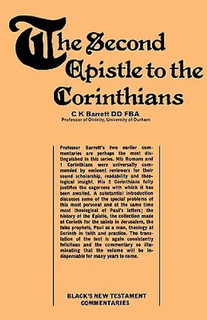 Second Epistle to the Corinthians by C. K. Barrett