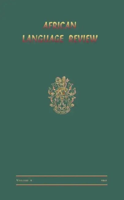 African Language Review by Dalby David