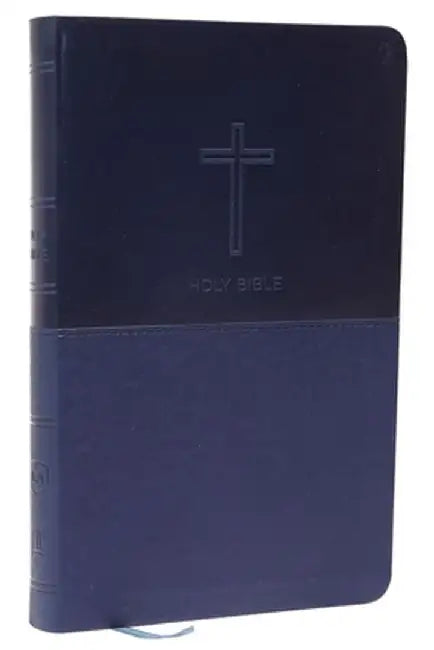 NKJV, Value Thinline Bible, Standard Print, Imitation Leather, Blue, Red Letter Edition by Thomas Nelson
