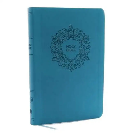 NKJV, Value Thinline Bible, Large Print, Imitation Leather, Blue, Red Letter Edition by Thomas Nelson