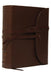 NKJV, Journal the Word Bible, Large Print, Premium Leather, Brown, Red Letter Edition: Reflect, Journal, or Create Art Next to Your Favorite Verses by Thomas Nelson