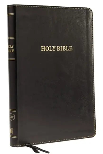 KJV, Thinline Bible, Large Print, Imitation Leather, Black, Red Letter Edition by Thomas Nelson