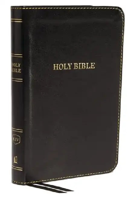 KJV, Thinline Bible, Compact, Imitation Leather, Black, Red Letter Edition by Thomas Nelson