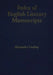 Index of English Literary Manuscripts