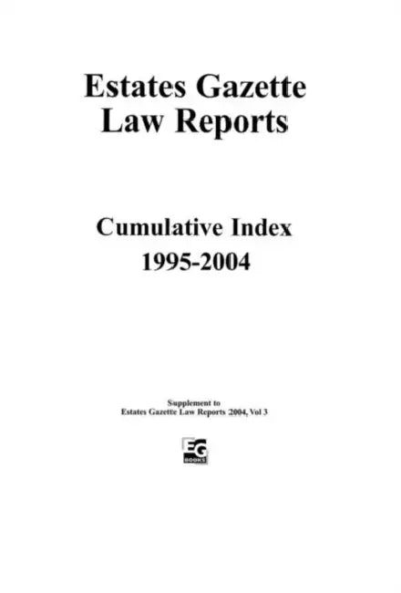 EGLR 2004 Cumulative Index by Denyer-Green Barry
