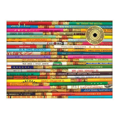 Phat Dog Vintage Pencils 1000 Piece Foil Stamped Puzzle by Galison