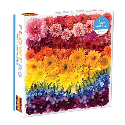 Rainbow Summer Flowers 500 Piece Puzzle by Galison