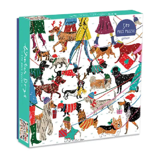 Winter Dogs 500 Piece Puzzle by Galison