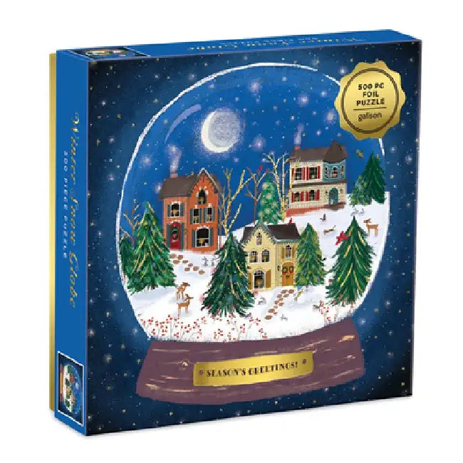 Winter Snow Globe 500 Piece Puzzle by Galison