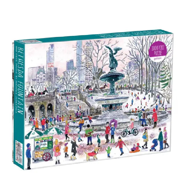 Michael Storrings Bethesda Fountain 1000 Piece Puzzle by Galison