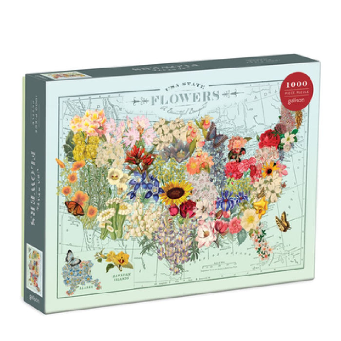 Wendy Gold USA State Flowers 1000 Piece Puzzle by Wendy Gold