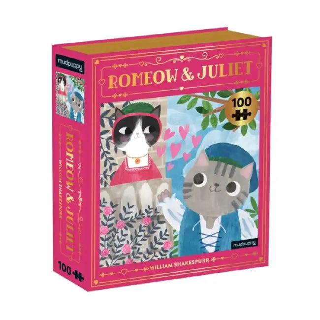 Romeow & Juliet Bookish Cats 100 Piece Puzzle by Mudpuppy