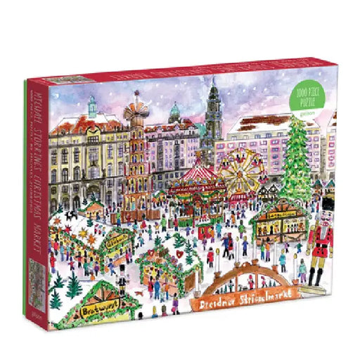 Michael Storrings Christmas Market in Dresden 1000 Piece Puzzle by Michael Storrings