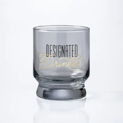 Designated Drinker Lowball Glass by Brass Monkey