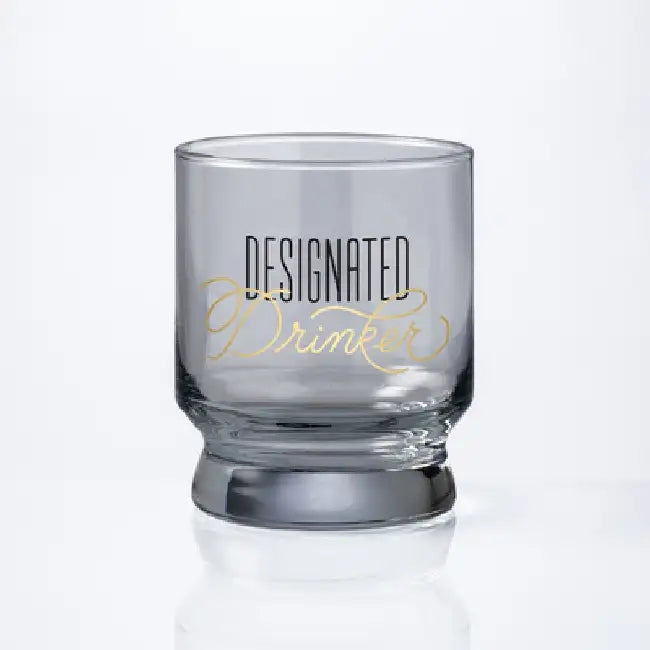Designated Drinker Lowball Glass by Brass Monkey