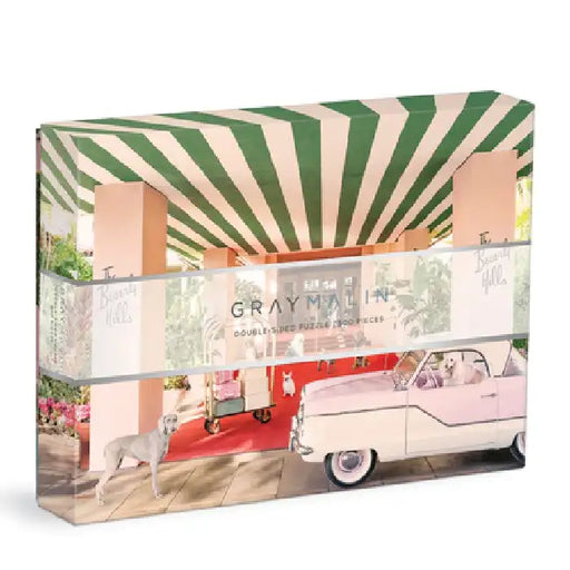 Gray Malin the Dogs at the Beverly Hills Hotel 500 Piece Double-Sided Puzzle by Galison Mudpuppy
