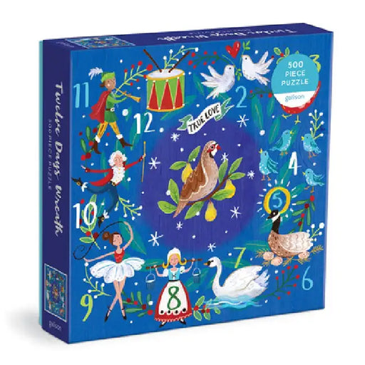 12 Days Wreath 500 Piece Puzzle by Galison