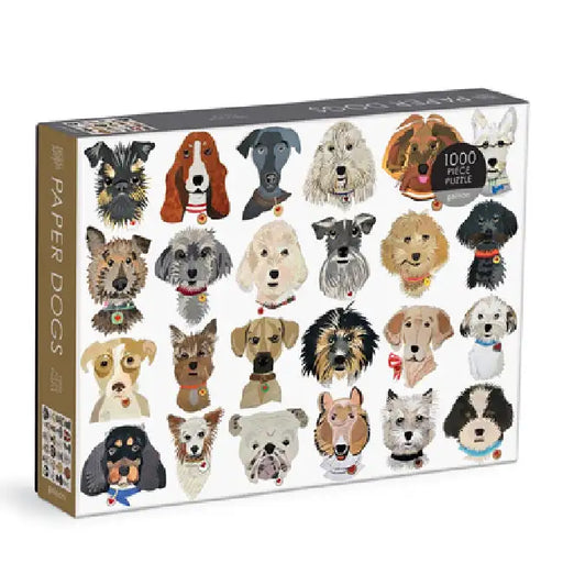 Paper Dogs 1000 PC Puzzle by Galison Mudpuppy