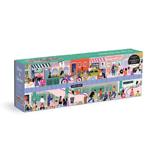 Over & Under 1000 Piece Panoramic Puzzle by Galison Mudpuppy