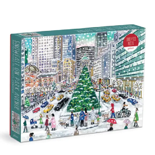 Michael Storrings Snowfall on Park Avenue 1000 Piece Puzzle by Galison